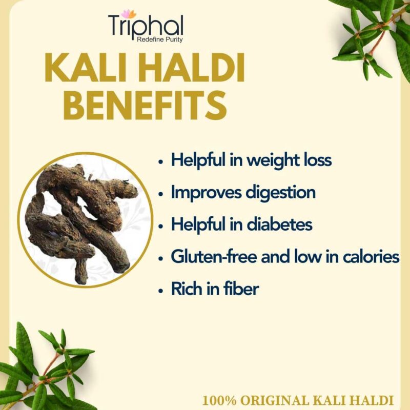 TRIPHAL BRAND Kali Haldi or Black Turmeric or Narkachur or Narkachoor | Raw and Natural (100 grams) - Image 6