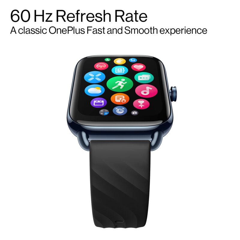 OnePlus Nord Watch with 1.78 AMOLED Display, 60 Hz Refresh Rate, 105 Fitness Modes, 10 Days Battery, SPO2, Heart Rate, Stress Monitor, Women Health Tracker & Multiple Watch Face [Midnight Black] - Image 6
