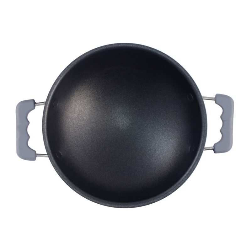 Wonderchef Appachetty Breakfast Pan with Lid | Nonstick Cookware | Appachatty | Chetty Pan | Appam Patra | Round Bottom Kadai | 3mm Thick | Black 22 cm | 1 Year Warranty - Image 6