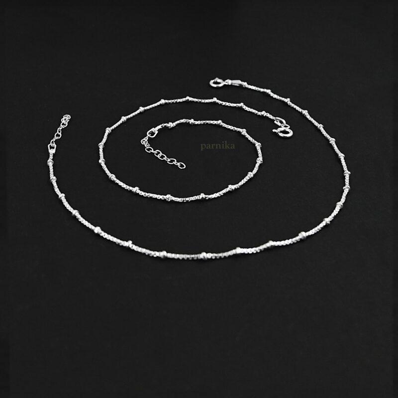 Parnika MJ 925 Beautiful Silver Payal Anklets In Pure 92.5 Sterling Silver For Women & Girls | With Certificate Of Authenticity | Pure Chandi Payal | Gift For Her |(Box - Pair) - Image 7