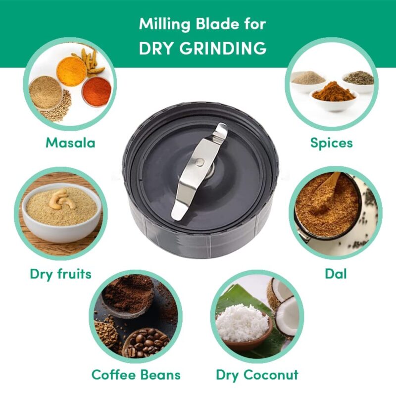 Nutribullet PRO 900W, 12 Pcs Set, USA #1 Mixer/Grinder/Smoothie Maker, "The Original Nutribullet", Food Processor, Best Blender, 3 Unbreakable Jars, 2 Blade Set - Wet & Dry (900W Slate) - Image 6