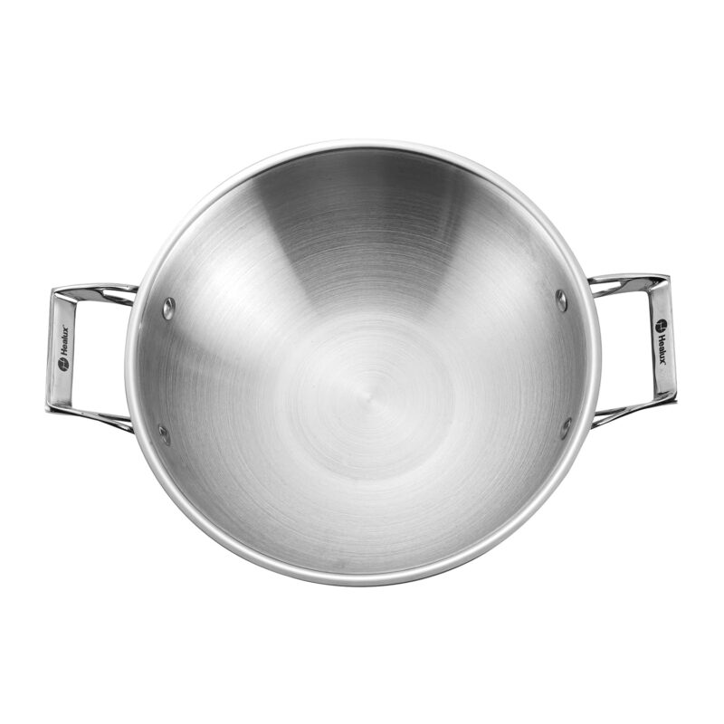 Healux 28cm Tiana Triply Wok with Glass Lid - 3.5L - Image 5