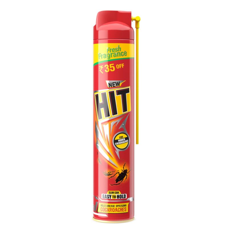 Hit Crawling Insect Killer Cockroach Killer Spray (400Ml) | Instant Kill | Deep-Reach Nozzle | Fresh Fragrance..