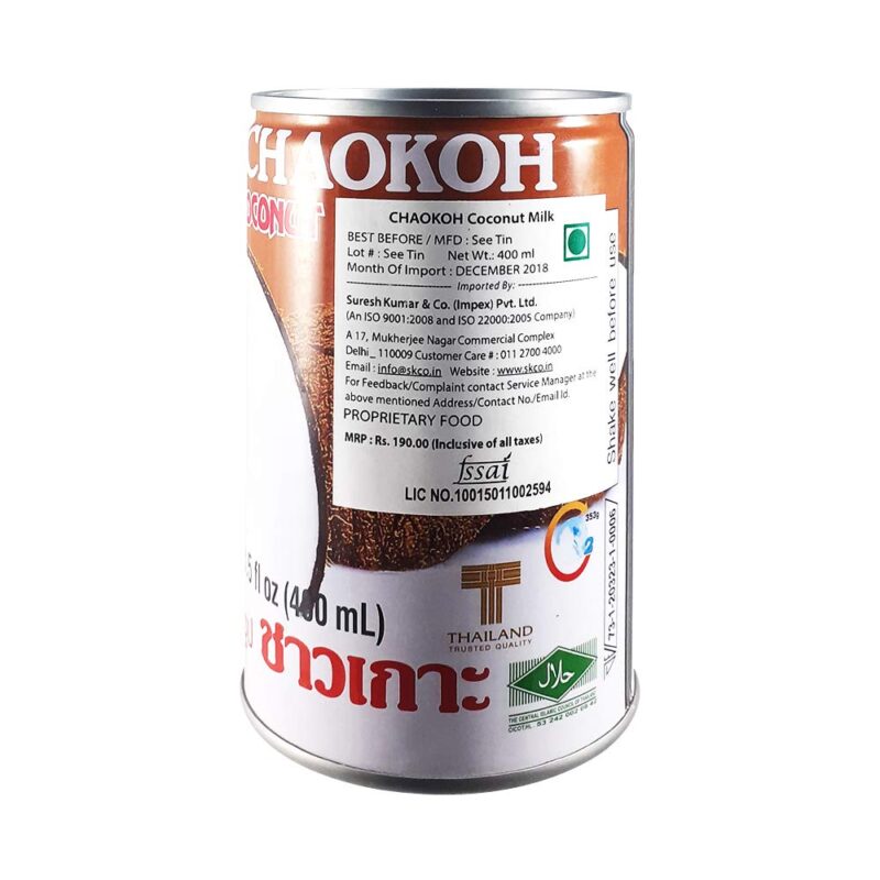 Chaokoh Coconut Milk, 400ml, Pack of 2 - Image 2