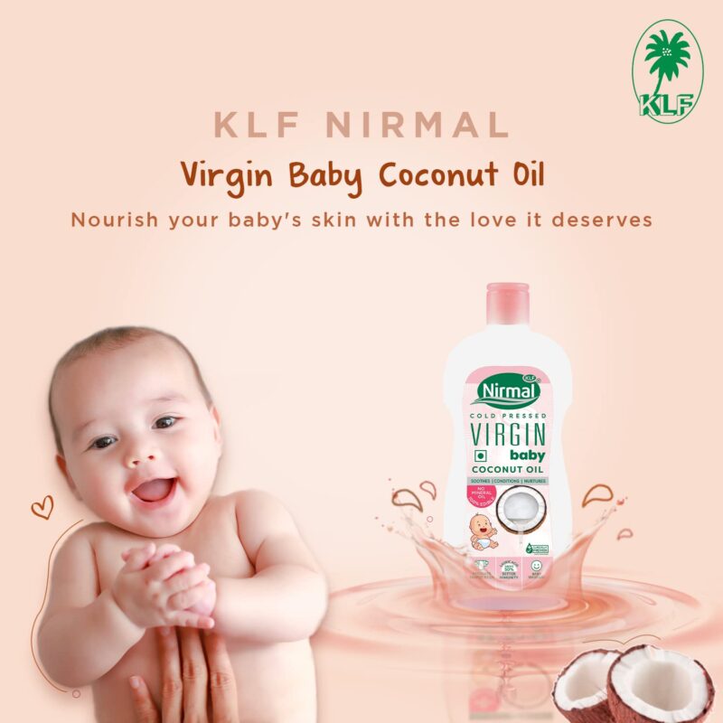KLF Nirmal Virgin Baby Coconut Oil | Baby Massage Oil | 400 ml| For soft and supple skin | A Natural skin moisturizer | Great for Diaper Rashes | Baby Friendly Pack - Image 8
