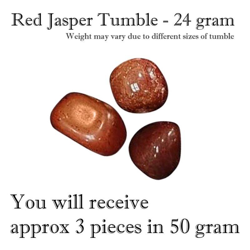 Vastu Vardan Crystal Red Jesper Tumble Stone |50 gm Tumbled Gemstones | Reiki Healing Stones | Home Decor Pebbles | Aquarium Gravel | Garden & Table Decor - Image 8