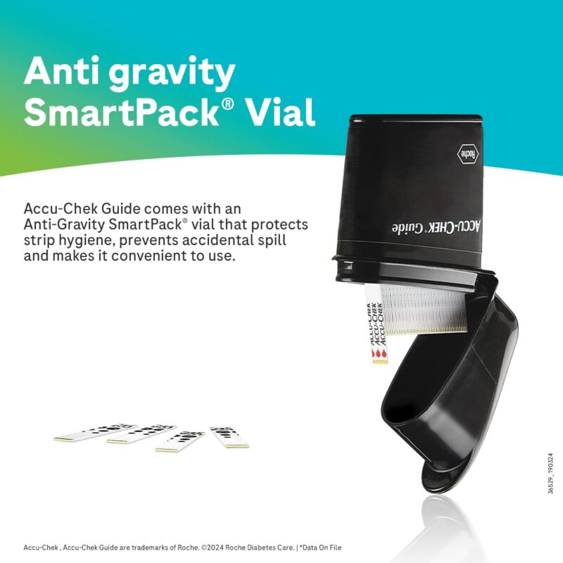 Accu-Chek Guide Blood Glucose Glucometer (with Bluetooth) Kit with Vial of 10 Strips, 10 Lancets and a Lancing Device FREE for Accurate Blood Sugar Testing - Image 7