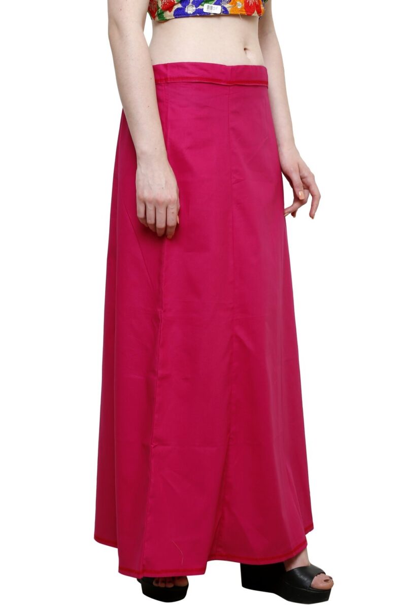 Pistaa's combo of Women's Soft Cotton Ink Blue and Dark Pink Color Best Readymade Inskirt Saree petticoats - Image 4