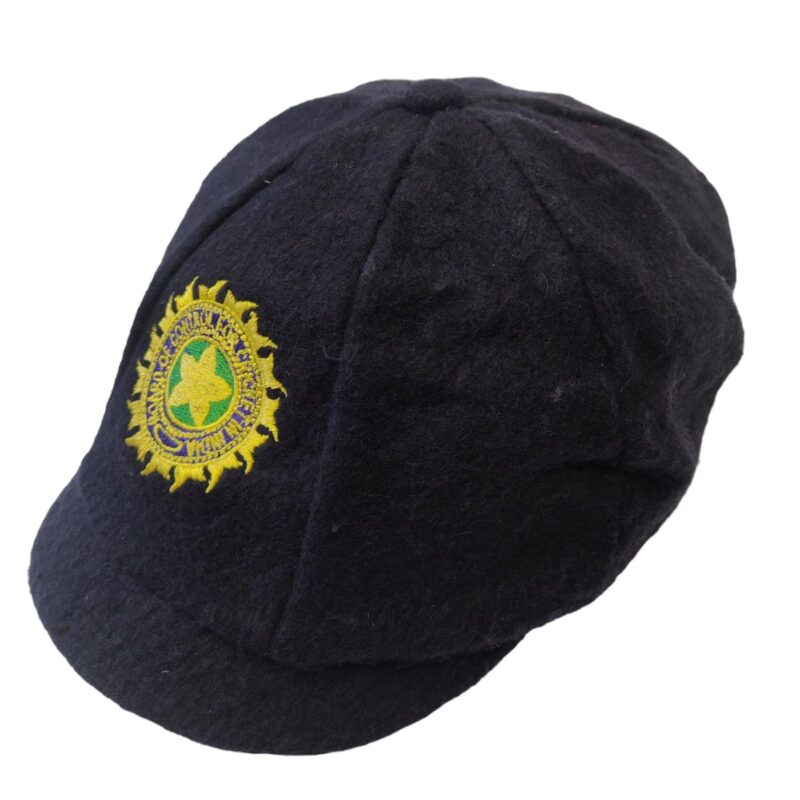 C CLASSIC Woollen Baggy India Test Cricket Cap Blue - Image 3