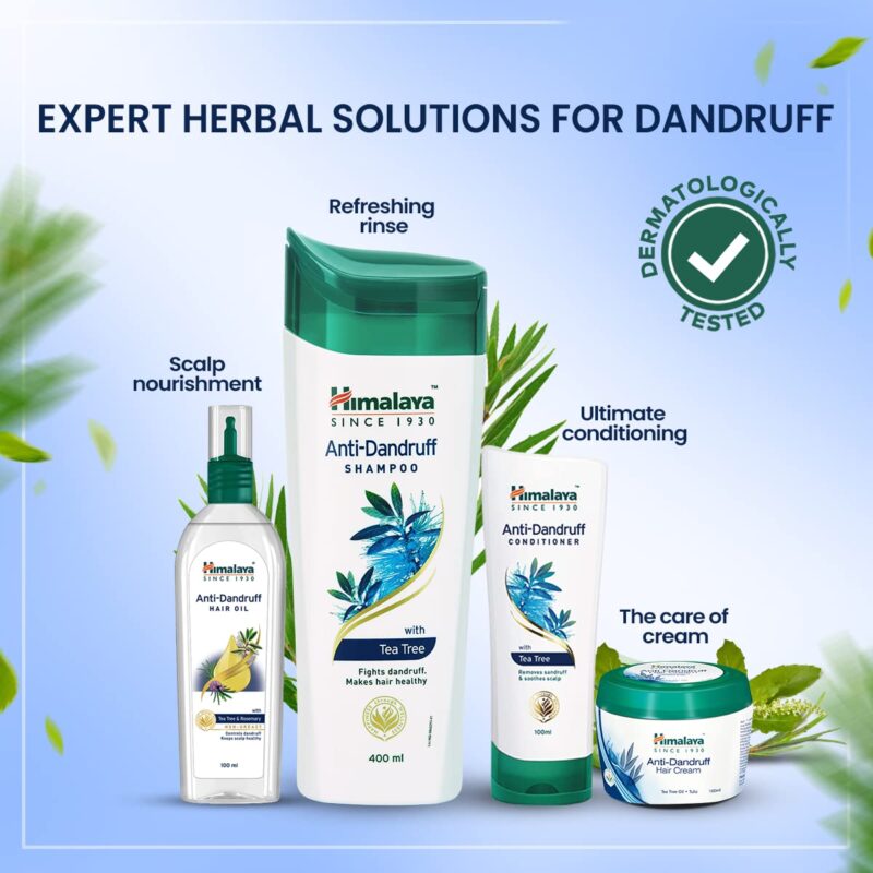 Himalaya Anti-Dandruff Hair Cream | Removes & Prevents Dandruff | Non Sticky Oil Replacement Hair Cream | Soothes Scalp | With Tea Tree Oil & Tulsi | For Women & Men | 100ml - Image 6