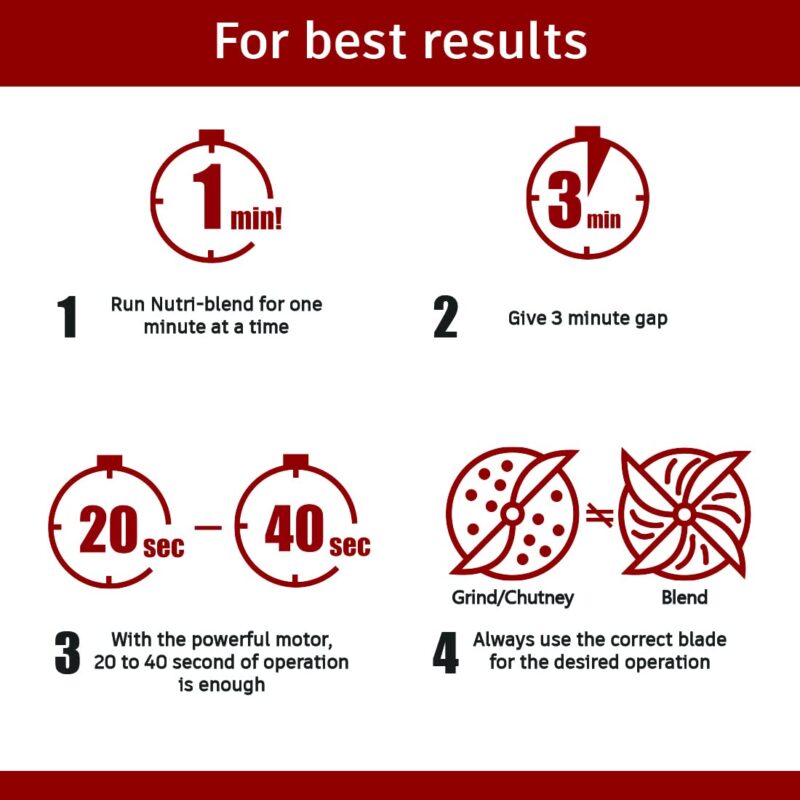 Wonderchef Nutri-blend BOLT CKM|600W Powerful 100% Full Copper Motor|22000 RPM, Blender & Chopper|SS Blades|4 unbreakable jars with Sipper lid|2 Years warranty|Recipe book by Chef Sanjeev Kapoor|Red - Image 3