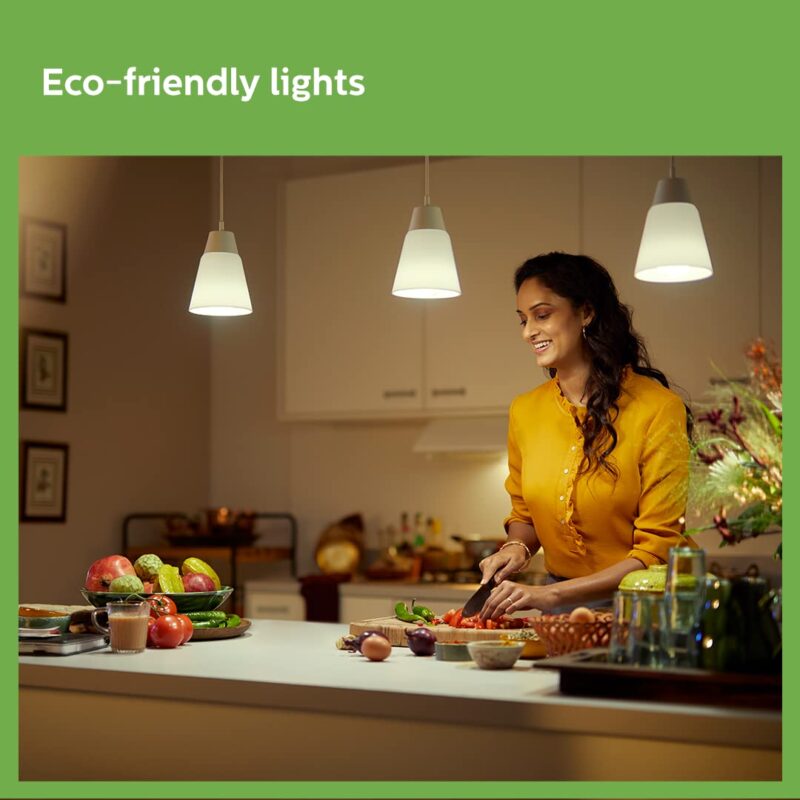 PHILIPS Full Glow 9-watt B22 Clear LED Bulb | Warm White, Pack of 2 - Image 3