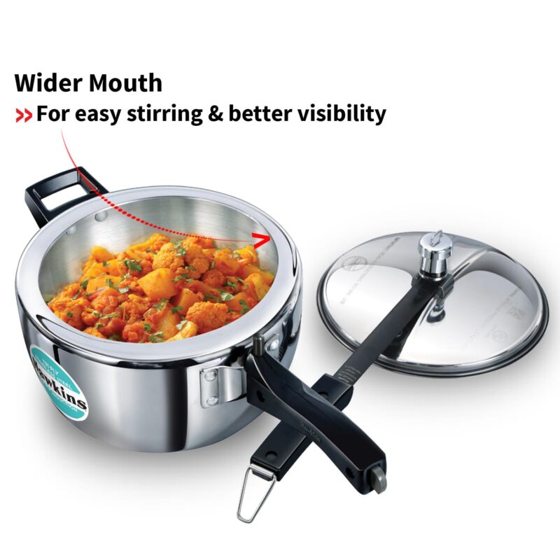 Hawkins 3.5 Litre Triply Stainless Steel Pressure Cooker, Inner Lid Cooker, Silver (HSST35) - Image 10