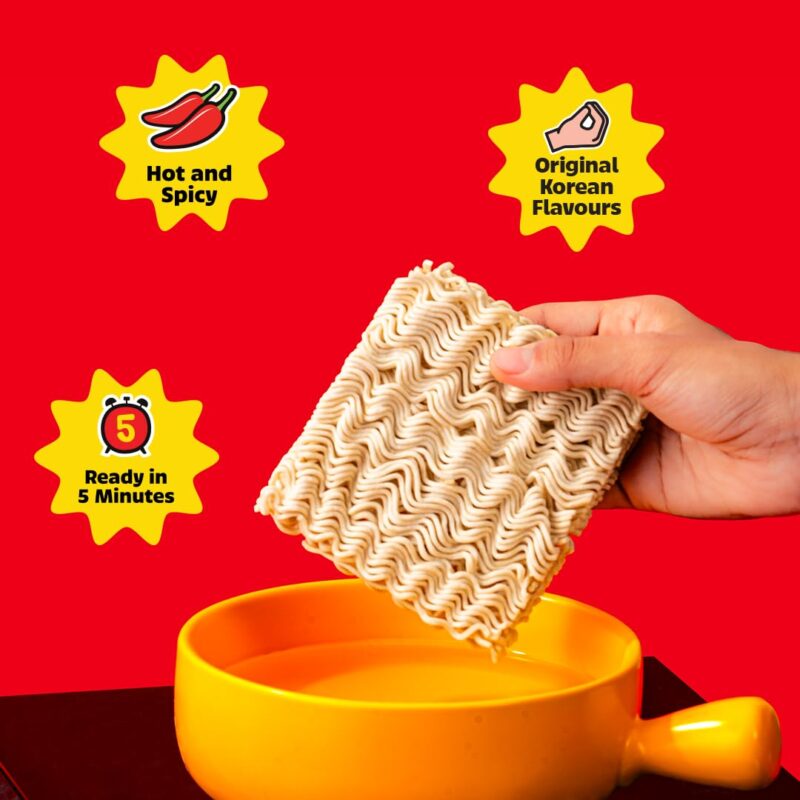 25x Masterchow K-chow Korean Masala Instant Ramen Noodles - 94g - Pack of 25 - Image 5