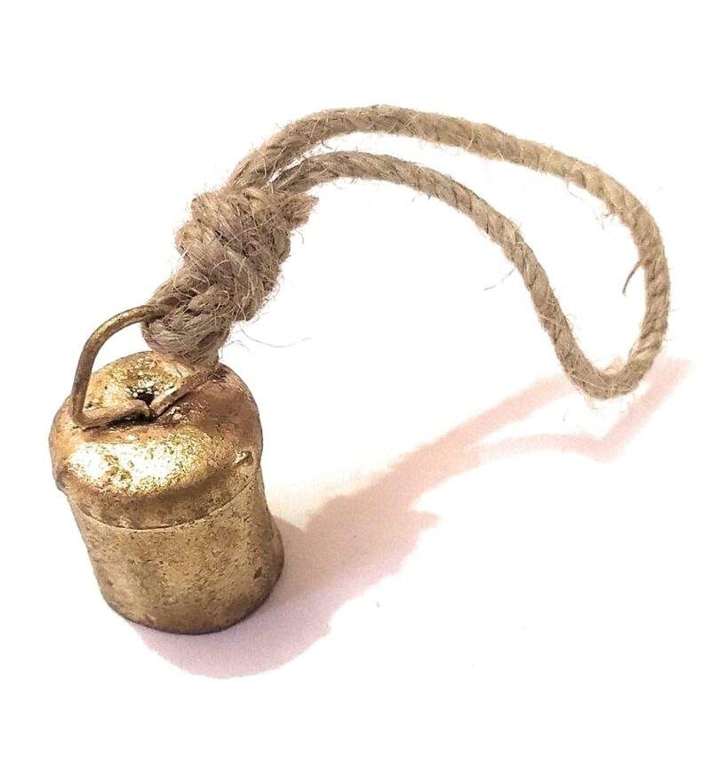 Carfar Handicrafts Vintage Rustic Tin Cylindrical Shape Cow Bells Festive Décor Bells (Set of 10) Home Décor Handmade Bells - Image 3