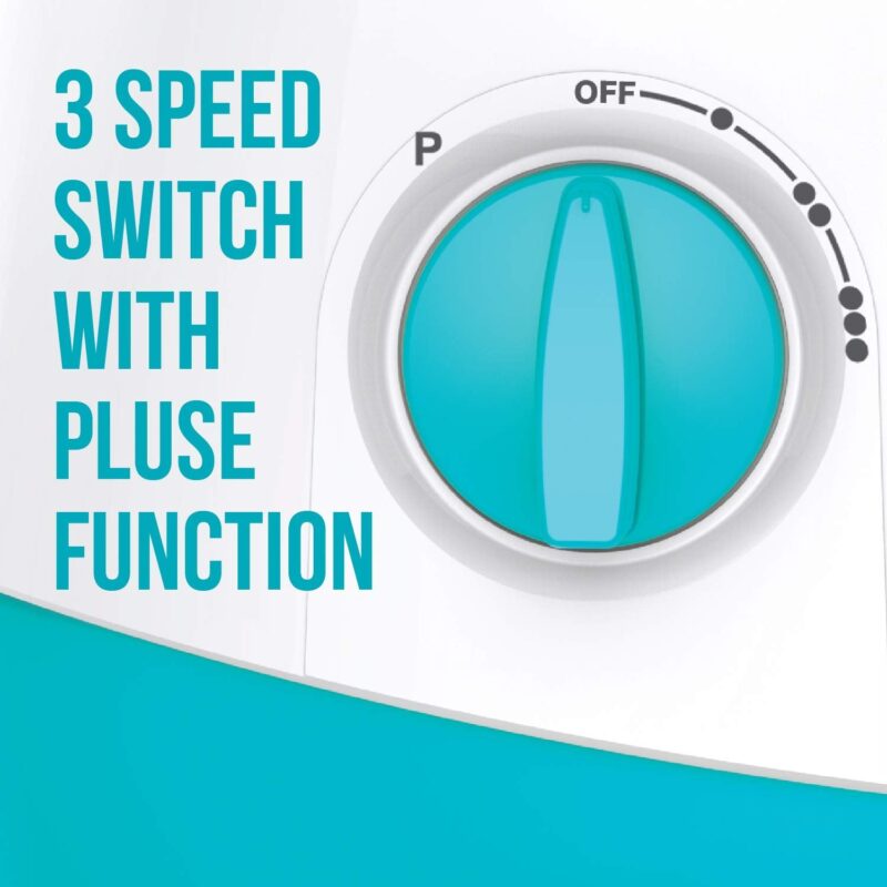 Havells Aspro 500W 3 Jar Mixer Grinder (White-Light Blue) - Image 6