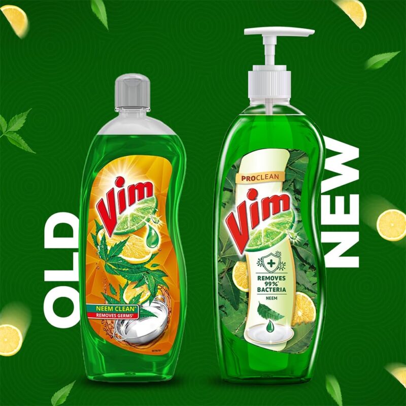 Vim ProClean Dishwash Liquid Gel with Neem, Removes 99%* Backeteria, Removes tough grease and odours, 750ml - Image 4