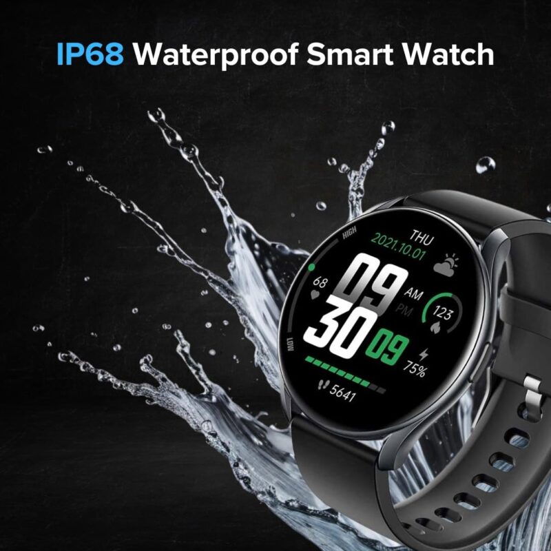 HEST HighSense GTR1 Smartwatch | IP68 Waterproof | 5-8 Days Battery Life | 100+ Sports Modes | Health Monitoring | Bluetooth 5.0 | 1.28" Display | Magnetic Charging | Customizable Watch Faces - Image 9