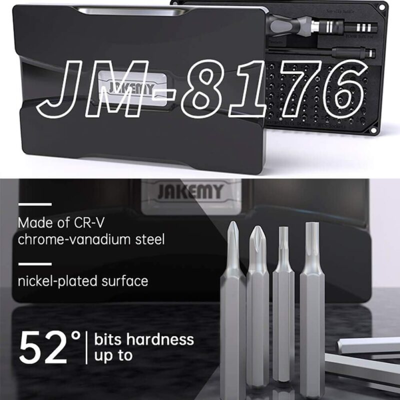 INICIO 106 in 1 Precision Screwdriver Set Long Alloy CRV Bits Repair Tool Magnetic Driver Kit With Flexible Shaft Double Layer For Repair of Electronics Phone Tablet PC Laptops - Grey - Image 5