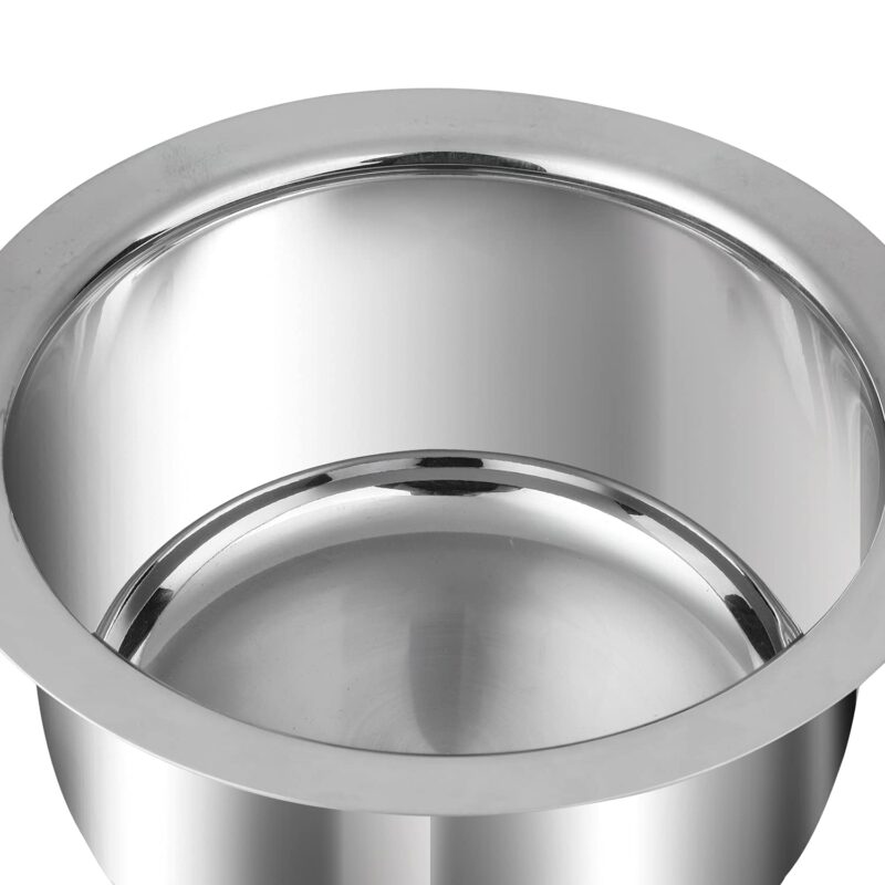 Vinod Stainless Steel 3 pc Tope Set with Capacity of 1.4 litres, 1.8 litres & 2.2 litres with Stainless Steel Lids (Gas Stove and Induction Friendly) - Silver, 24 Months Warranty - Image 5