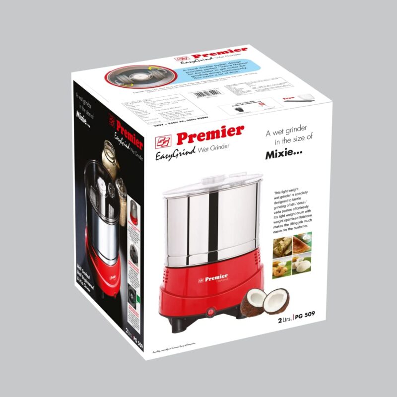 Premier Easy Grind Grinder_ 2-Liter, 230v Appliance in Vibrant Red, Pink, and Yellow (Colour Code-03929) Offers Efficient Grinding for Large Quantities, User-Friendly Design - Image 4