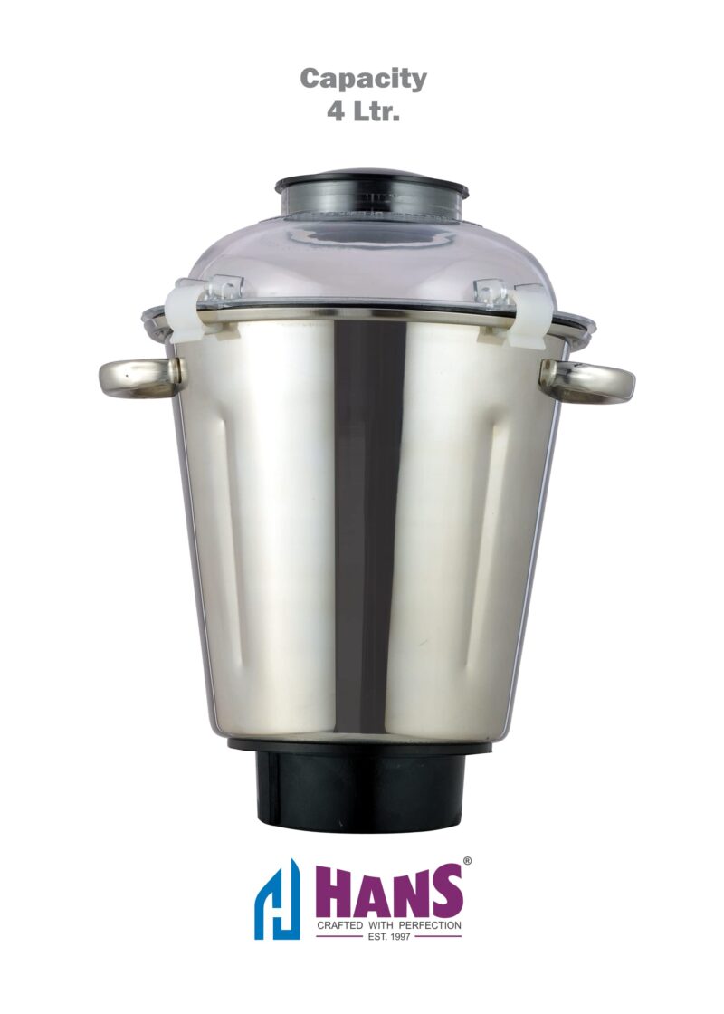 HANS Dominar X Pro 2000 Watts 2.8 HP Commercial Mixer Grinder With 2 Jar Heavy Duty Black Grey - Image 8