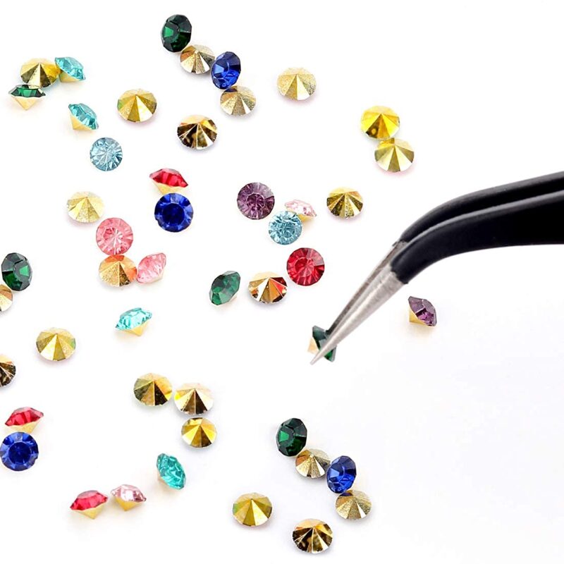Sichumaria 12 Colors Rhinestones Gems AB Nail Art Rhinestones Decorations for DIY Nail Art Crafts Nail Gems Stones Crystals with Rhinestone, 1 pcs Rhinestone Picker Dotting Pen and 1Tweezer(1 Set ) - Image 6