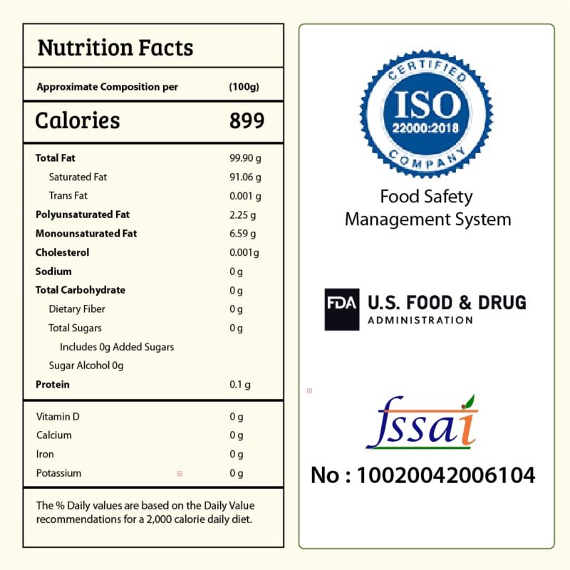 Gramiyaa Wood Cold Pressed Coconut Oil - 1 Litre | | 100% Pure Unrefined/Unfiltered Cooking Oil | For Natural Skin and Hair | Marachekku Oil/Kachi Ghani Oil - Image 2