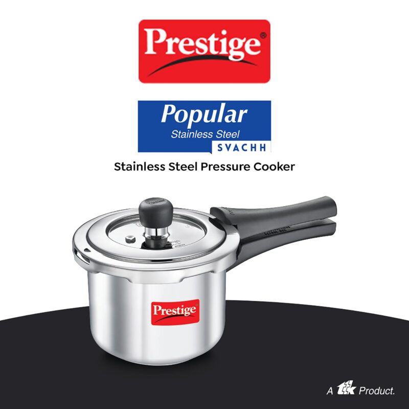 Prestige Svachh Popular Spillage Control Stainless Steel Outer Lid Pressure Cooker,1.5 Liter(Silver) - Image 4