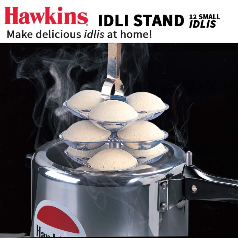 Hawkins Mini Idli Stand - 12 Mini Idlis, (for 3 Litre and Bigger Pressure Cooker), Silver (ID12S),Aluminium - Image 4
