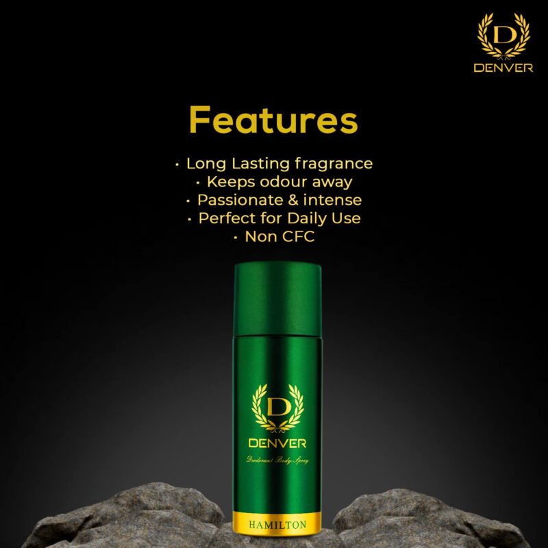 DENVER Hamilton Perfume - 100ML & Hamilton Deo - 200ML (Combo Pack of 2) | Long Lasting Fragrance For Men - Image 7