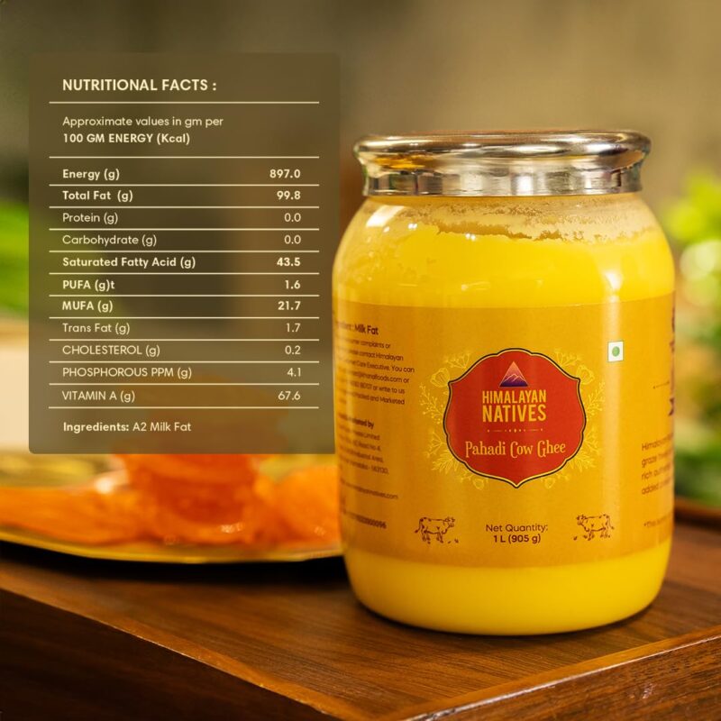 Himalayan Natives Pahadi Ghee 1L | 100% Authentic Ghee | Sourced from Himalayan Grass-Fed Pahadi Cows | Rich Taste & Aroma | Authentic Desi Ghee - Image 9