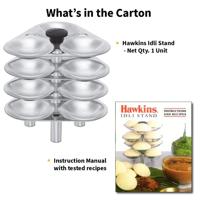 Hawkins Mini Idli Stand - 12 Mini Idlis, (for 3 Litre and Bigger Pressure Cooker), Silver (ID12S),Aluminium - Image 2