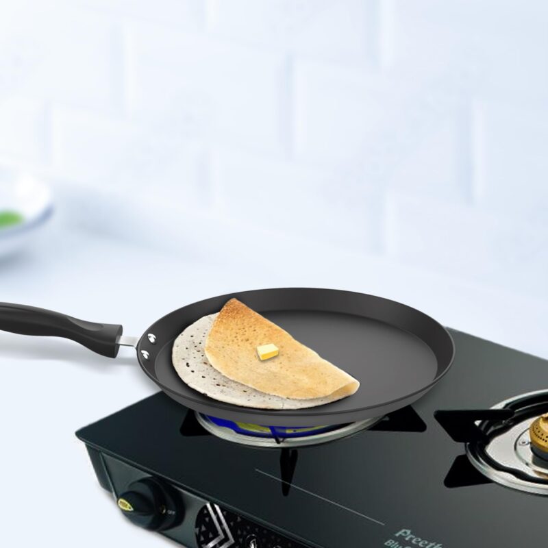 Preethi Daily Collection Non Stick Tawa | 5 Star Non Stick Performance | Grey | 28 cm - Image 3