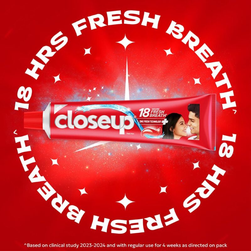 Closeup Toothpaste | Long lasting 18 Hours Of Fresh Breath & White Teeth - 300g (Pack of 2) - Image 3
