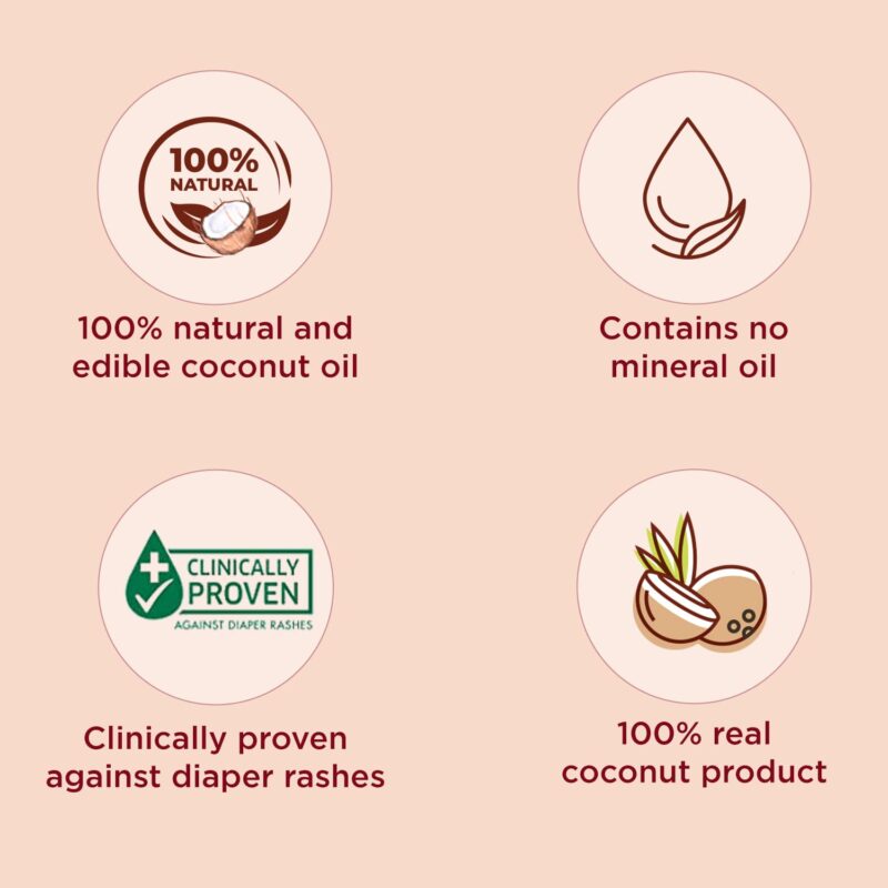 KLF Nirmal Virgin Baby Coconut Oil | Baby Massage Oil | 400 ml| For soft and supple skin | A Natural skin moisturizer | Great for Diaper Rashes | Baby Friendly Pack - Image 4