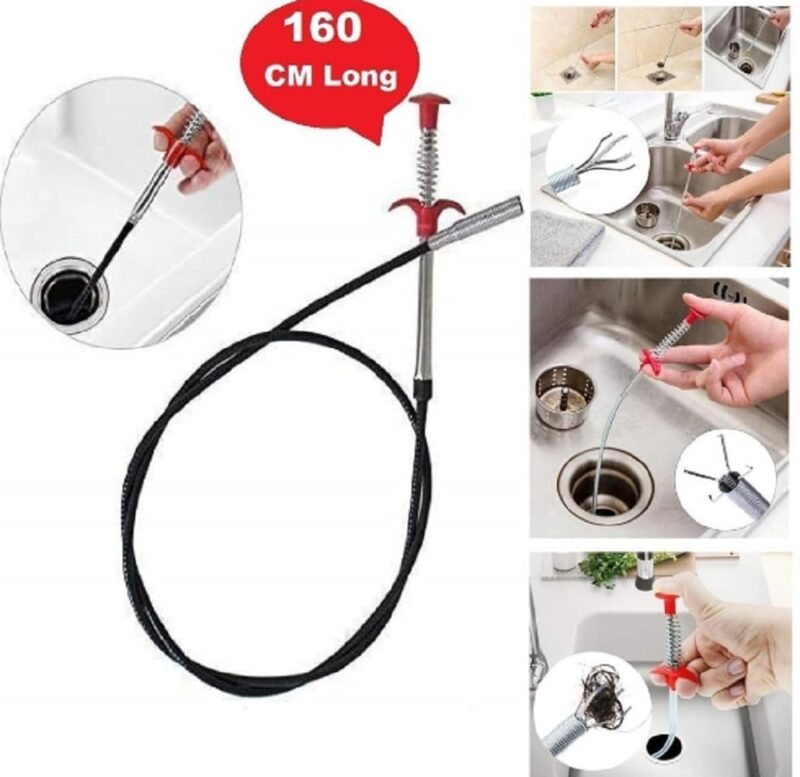 H.N.P ENTERPRISE Drain Cleaner Stick - Multipurpose Stainless Steel Long Hair and Dirt Removal for Drain, Sink, Bathtub, Sewer Cleaning - Image 4