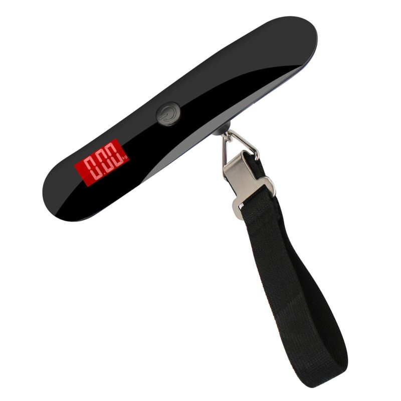 EzLife ELS-2021 Luggage Scale, 50 KG Travel Scale, Digital Scale with Backlight LCD Display, High Precision Hanging Scale, Portable Luggage Scale for Travel, Household, Outdoor (Black & Red) - Image 2