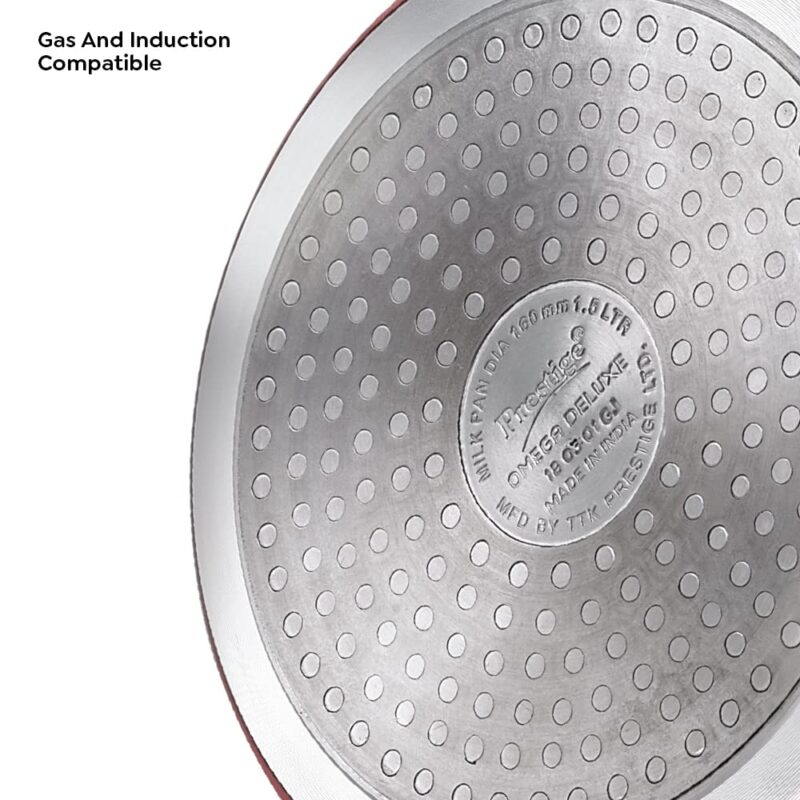 Prestige Omega Deluxe Omni Tawa 25cm,Aluminium, Red - Image 4