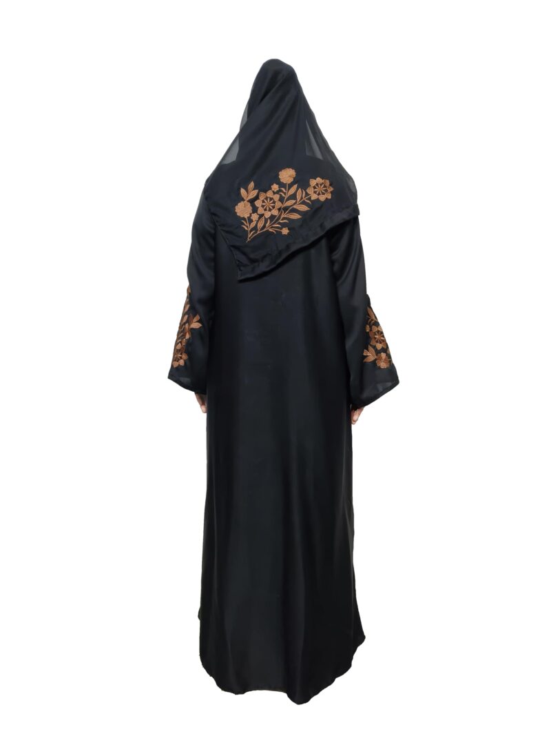BURAQUE DESIGNER Nida Fabric Free Size Muslim Burqa/Abaya & Burkha Dress for Muslim Women and Girl's (E07-Large Copper-Burkha) - Image 2
