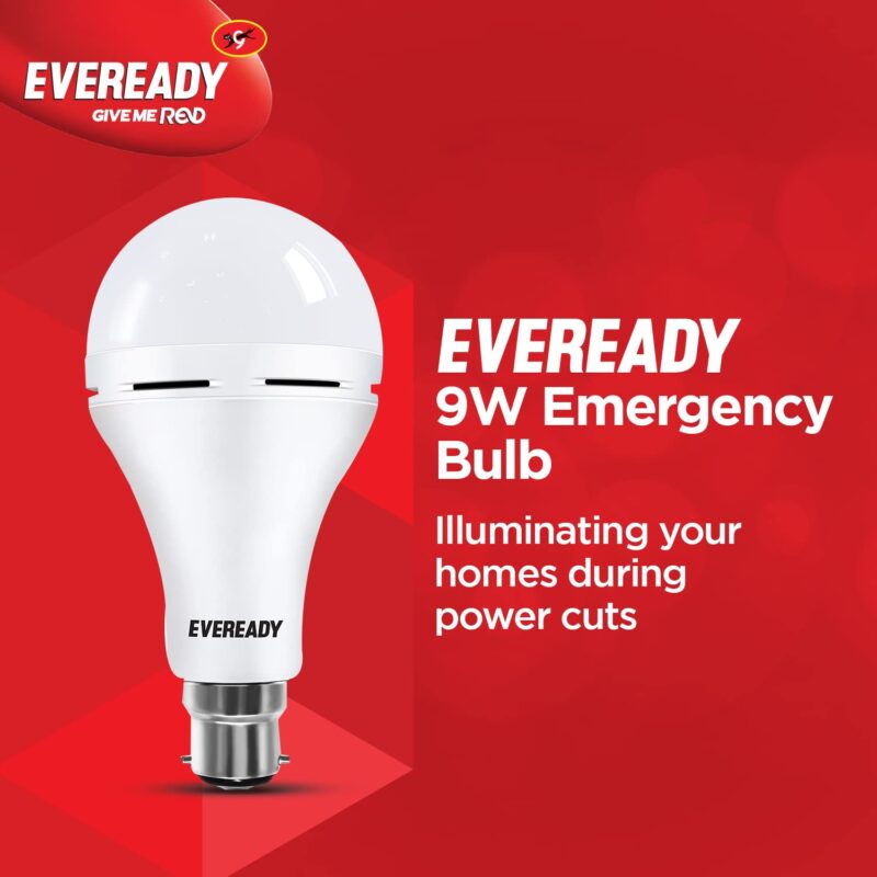 Eveready 9W B22D Emergency Inverter LED Bulb| Cool Day Light (6500K) | Energy Efficient| IBMS Technology | 4 Hour Battery Backup | Li-on Battery Inside - Image 7