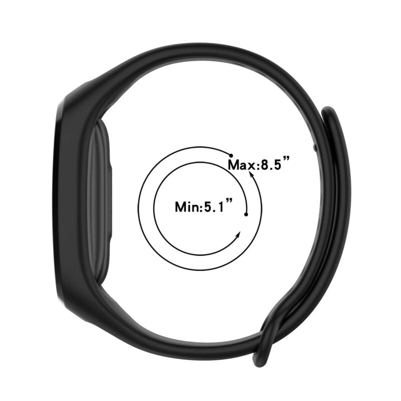 INEFABLE Oneplus Band Strap and Oppo Band Strap Soft Silicone Adjustable Band Strap - Device Not Included - Black - Pack of 1 - Image 6