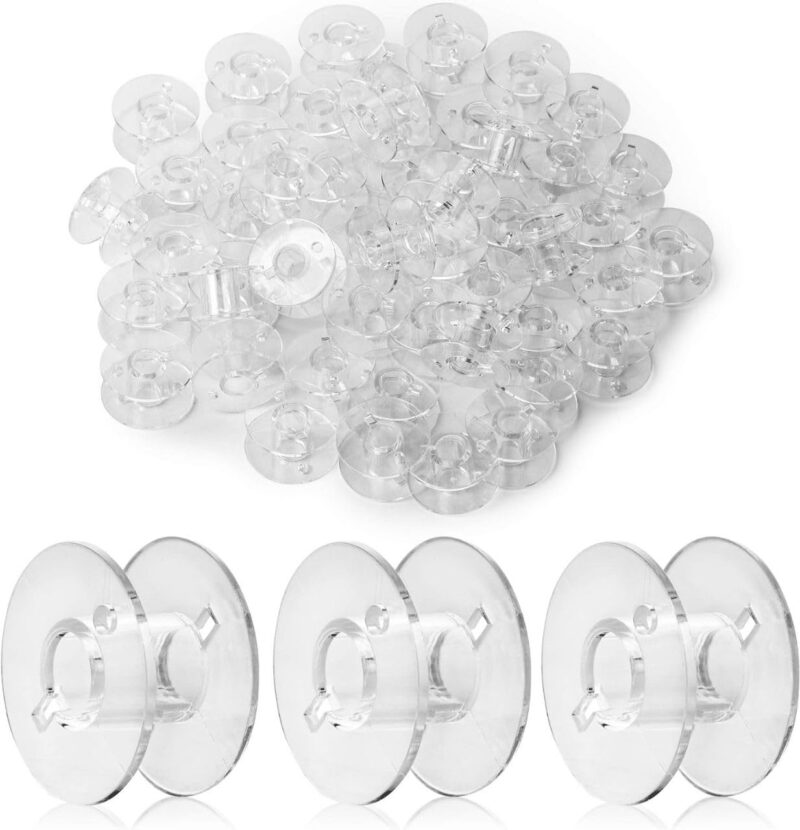 Zenith 10 Plastic Transparent Bobbins + 1 Bobbin Case for Any Automatic Sewing Machines (Singer/Usha/Brother) - Image 3