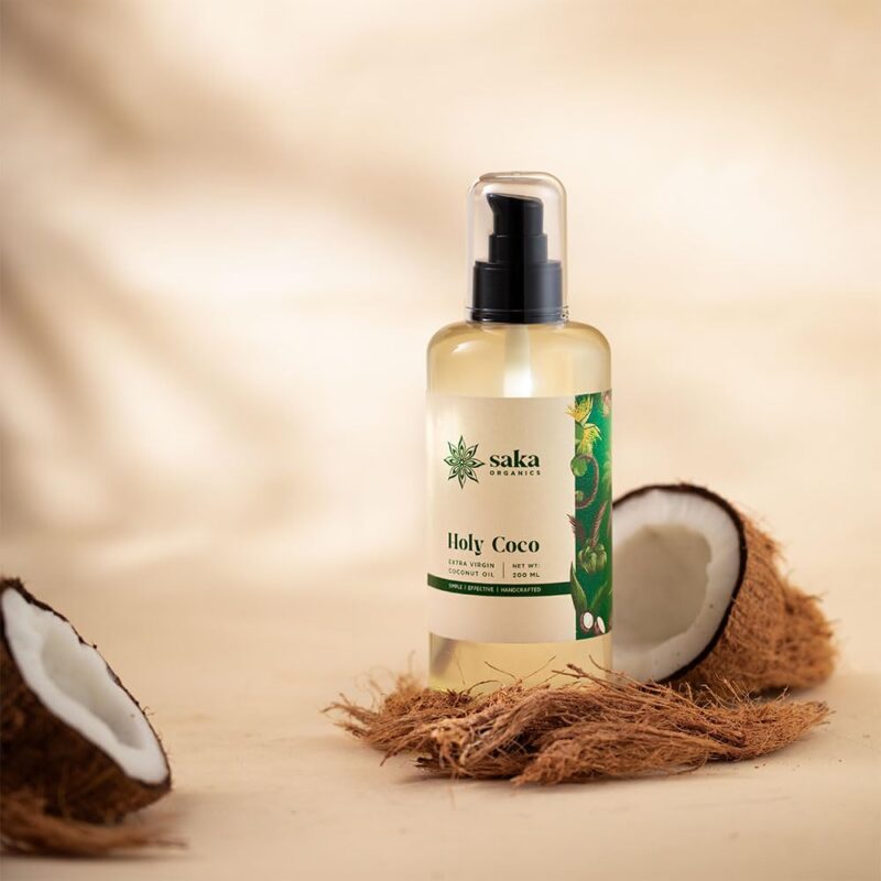 Saka Organics - Holy Coco | Handmade Extra Virgin Coconut Oil | Natural Hair Care for All Hair Types (200 ml) - Image 3