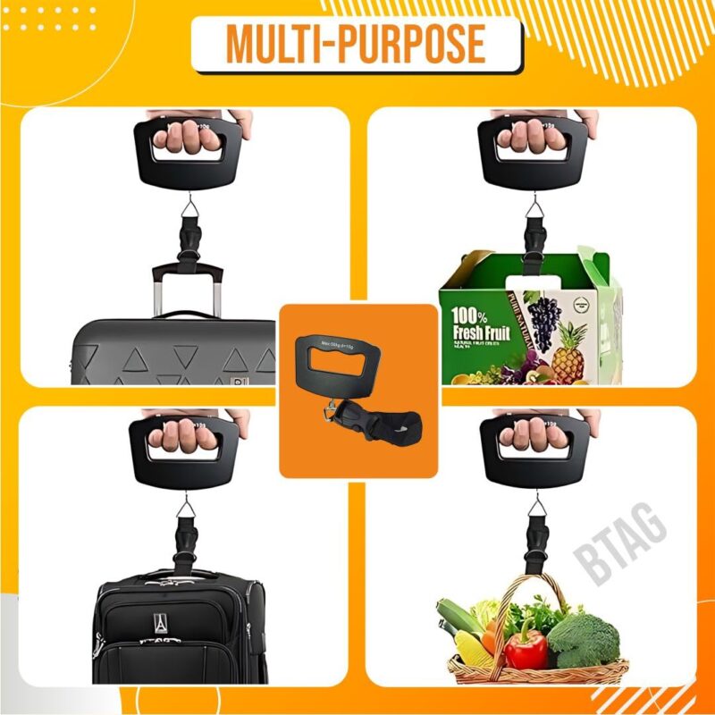 Btag Electronic Portable Digital LED Screen Luggage Weighing Scale, 50 kg/110 Lb For Multi-Purpose Use. Pack of 1 (A09) - Image 3