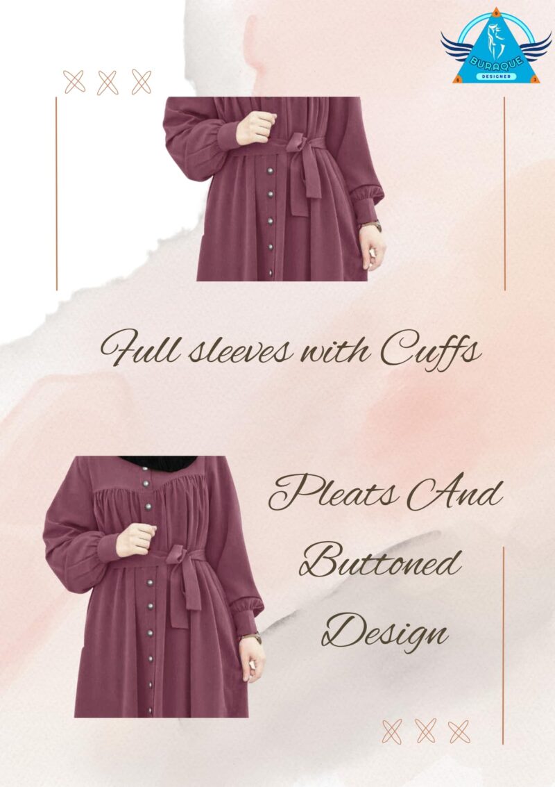 BURAQUE DESIGNER Abaya Burqa Dress's for Women Stitched Burkha | Casual Wear Abaya Burqa | (B03-Grey-Burkha) - Image 4