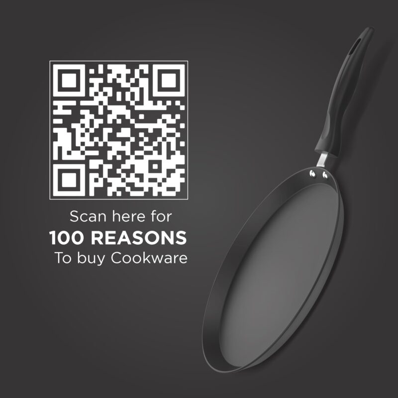 Preethi Daily Collection Non Stick Tawa | 5 Star Non Stick Performance | Grey | 28 cm - Image 4