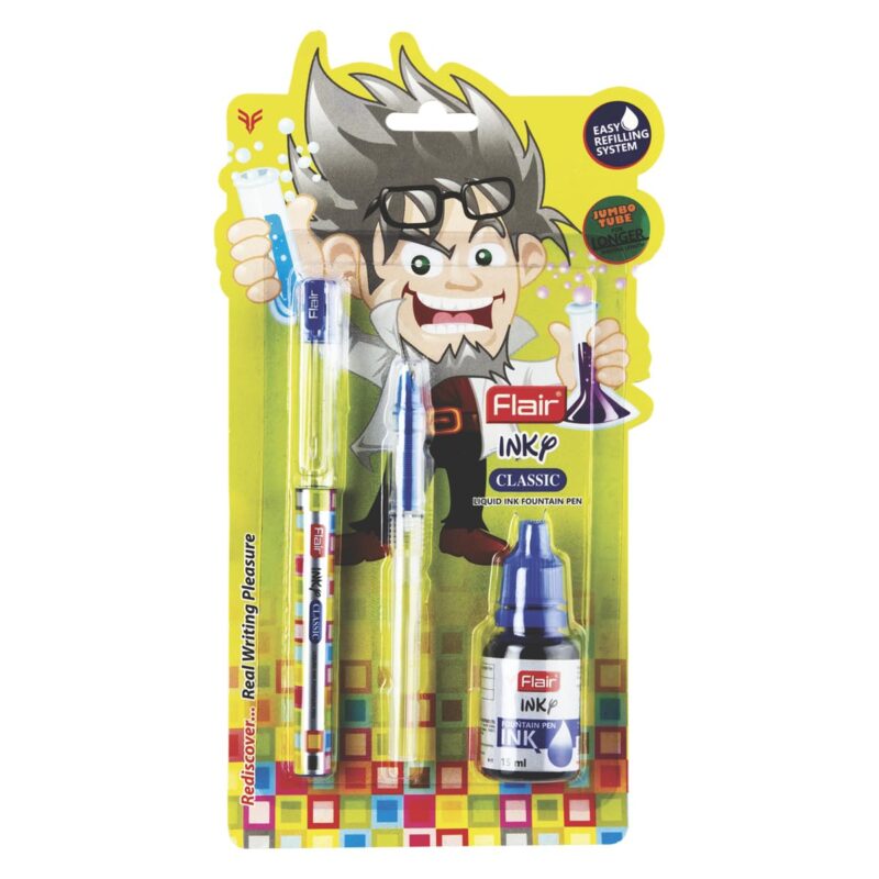 Flair Inky Series Classic Liquid Ink Fountain Pen Blister Pack