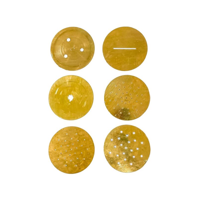 Thangam Classic Brass Sevanazhi Murukku Maker with Free 6 Different Jali for Making Snacks of Sev Bhujia Chakli Gathiya Janthikalu Sevia Idiyappam Ribbon Pakoda Sev Sancha Muruku Maker Machine (500gm) - Image 3