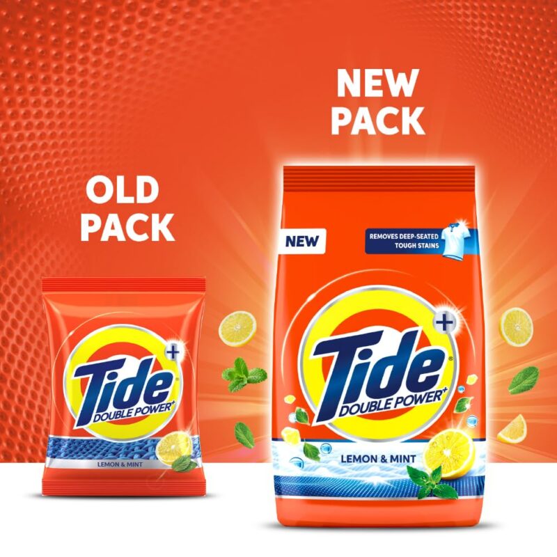 Tide Plus Detergent Washing Powder with double Power Lemon and Mint Pack - 1 kg - Image 7